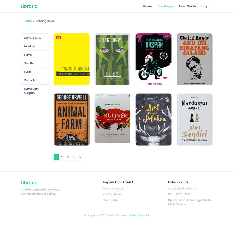 librario katalog page