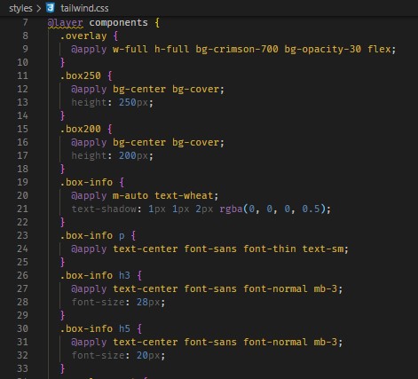 using @apply to avoid messy code